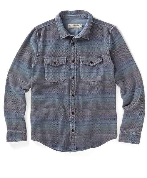  OUTER KNOWN - Blanket Shirts - BLUE