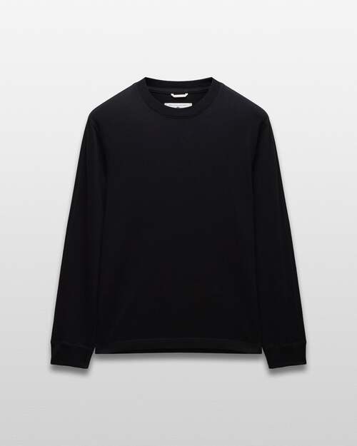  REIGNING CHAMP - MIDWEIGHT JERSEY STANDARD LONG SLEEVE - BLACK 
