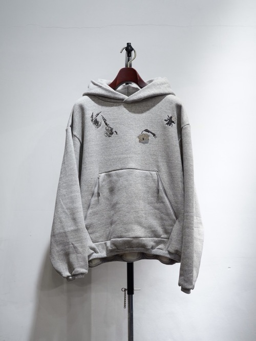  TANAKA - THE SWEAT HOODIE - HEATHER GRAY(FLOWER)