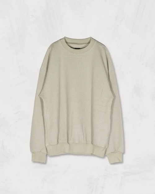  SHOWATABÉ - Acrylic Wool Thermal Shirt - GREIGE