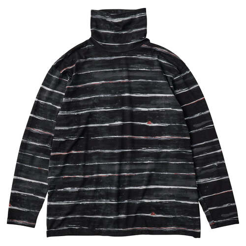  Porter Classic - ARTIST BORDER TURTLENECK -2026AW- - BLACK