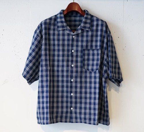  Porter Classic -PALAKA SHORT SLEEVE SHIRT- INDIGO