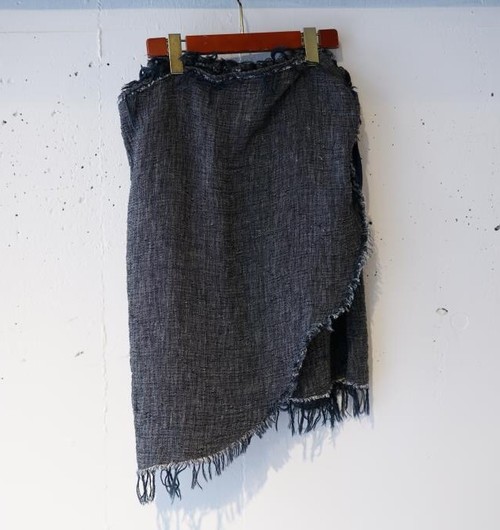  Porter Classic -SASHIKO LINEN PREMIUM GANDHI SHORTS- NAVY