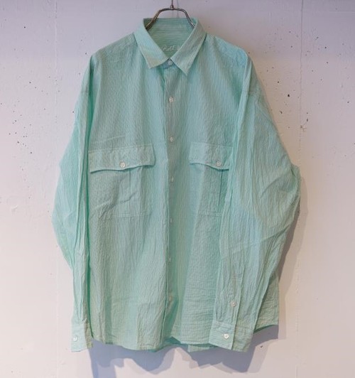  Porter Classic -ROLL UP STRIPE SHIRT- GREEN