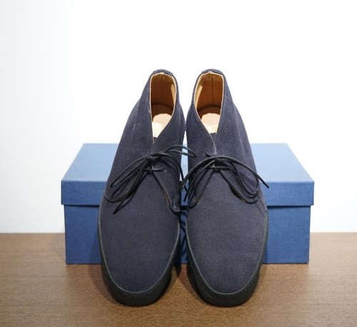  SANDERS - Hi Top Chukka - Navy Blue Suede 