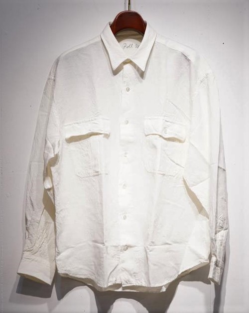  Porter Classic - ROLL UP BAMBOO LINEN SHIRT - WHITE
