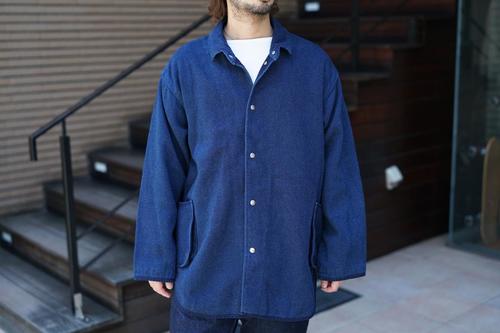  Porter Classic - PC KENDO SHIRT JACKET W/SILVER BUTTONS - BLUE