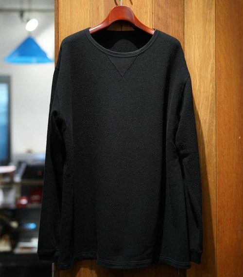  Porter Classic - FRENCH THERMAL CREWNECK - BLACK