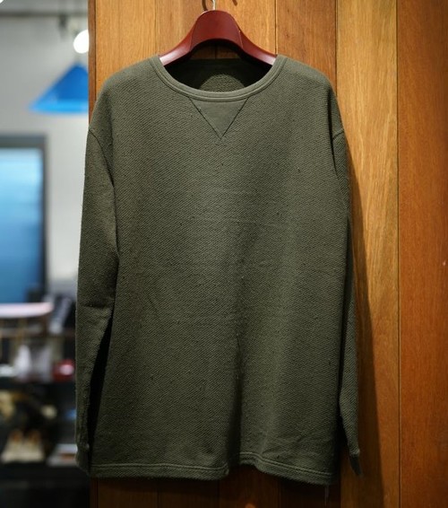  Porter Classic - FRENCH THERMAL CREWNECK - OLIVE