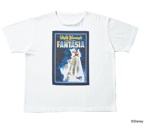  DISNEY FANTASIA - PORTER CLASSIC NEWTON COLLECTION BANDANA T-SHIRT - NAVY