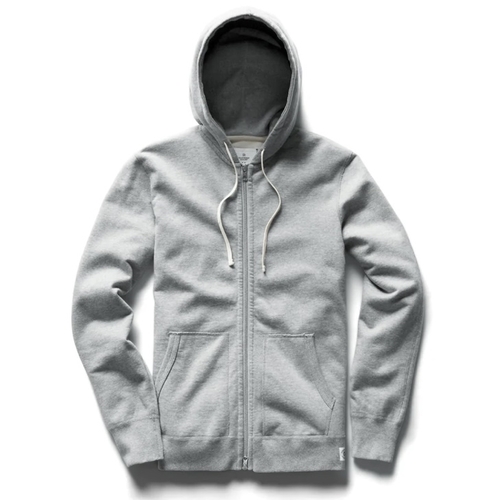  REIGNING CHAMP - FULL ZIP HOODIE - MIDWEIGHT TERRY - H.GREY