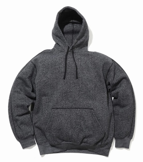  REIGNING CHAMP - RELAXED PULLOVER HOODIE TIGER FLEECE - BLACK