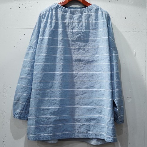  Porter Classic - FISHERMAN'S LINEN SMOCK SHIRT - VINTAGE BLUE