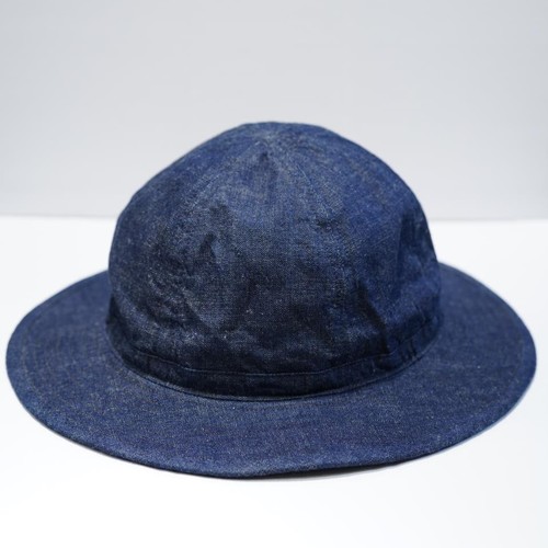  CORONA - UTILITY ARMY HAT  - HIGH DENSITY INDIGO DENIM w/BLACK stitch