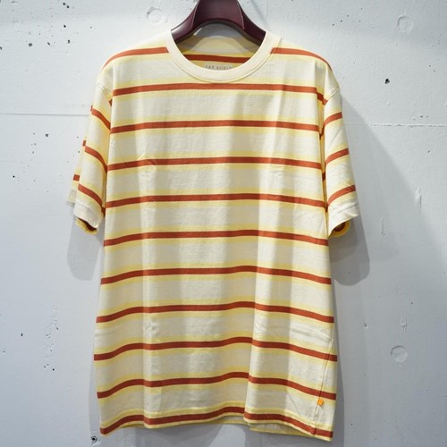  FAR AFIELD - Canedo Stripe T-Shirt - Seed Pearl/Ginger