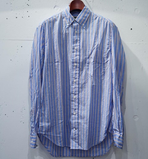  GITMAN VINTAGE - Cotton/Linen Cabana Stripe - Blue