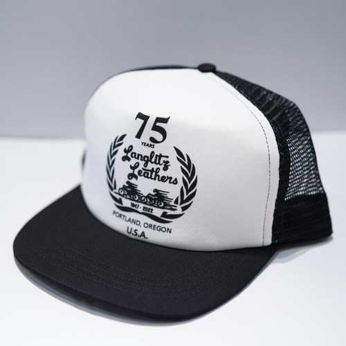  Langlitz Leathers - Mesh Cap / LL75th - BLACK / WHITE