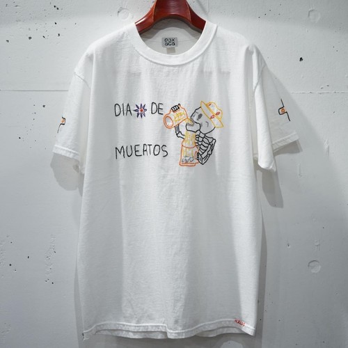  OAXACA - S/S TEE / Day of the Dead Drink Skull - WHITE