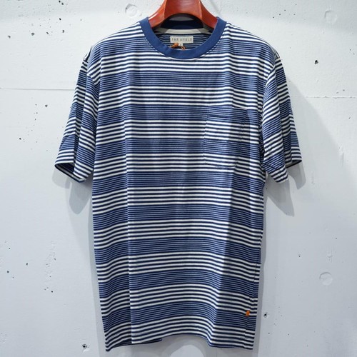  FAR AFIELD - Perry Stripe T-Shirt - Navy