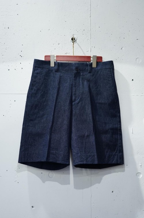  YAECA (MEN) - CREASED SHORT PANTS - INDIGO