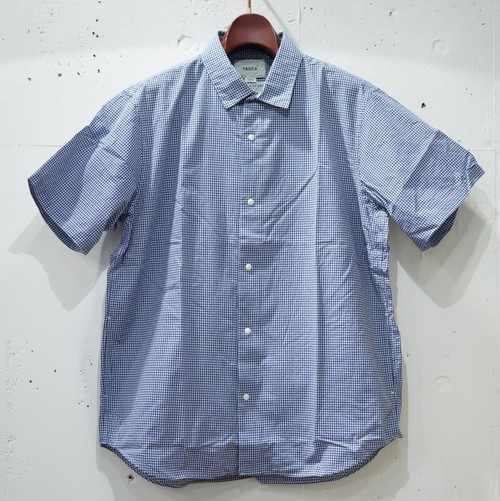  YAECA (MEN) - COMFORT SHIRT / RELAX LONG - BLUE CHECK