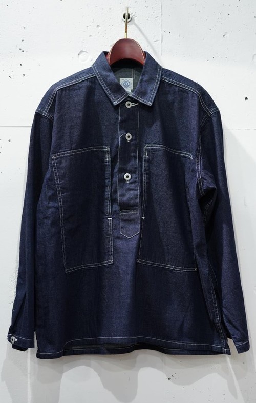  POST OVER ALLS - ARMY SHIRT / 8 oz. denim - indigo