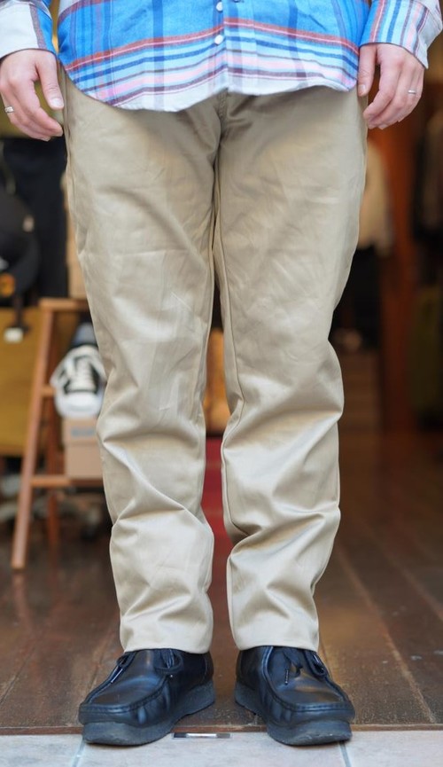  TELLASON - TWILL TAPERED CHINO - KHAKI